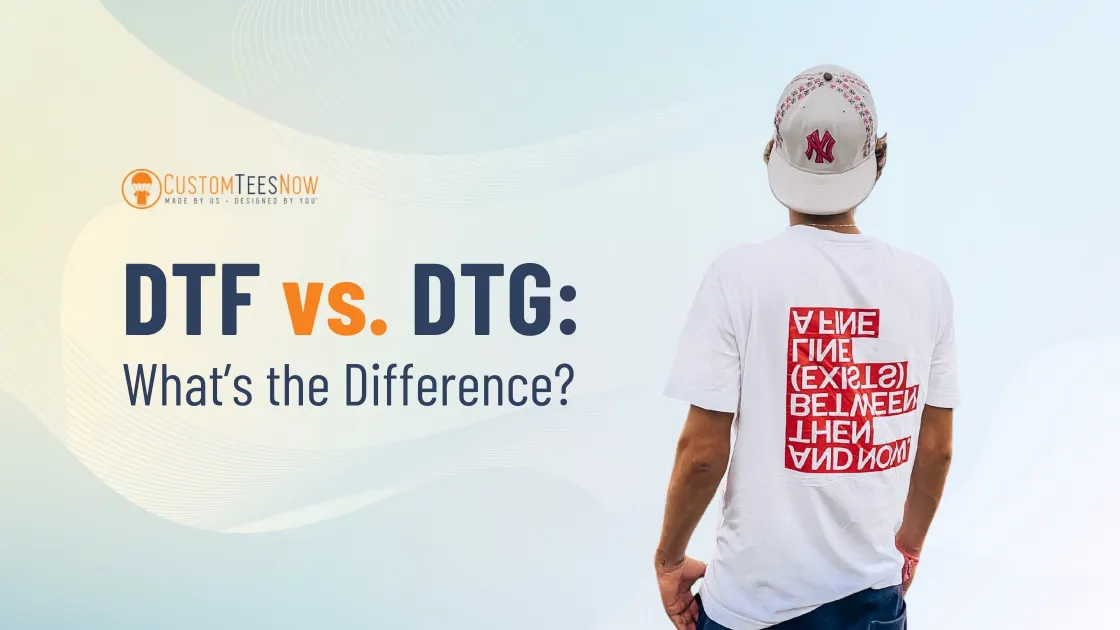 DTF vs. DTG printing comparison chart on fabrics