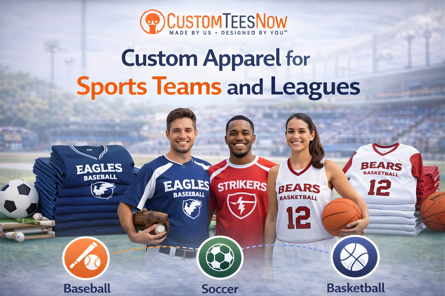 Custom Apparel for Sports Teams and Leagues