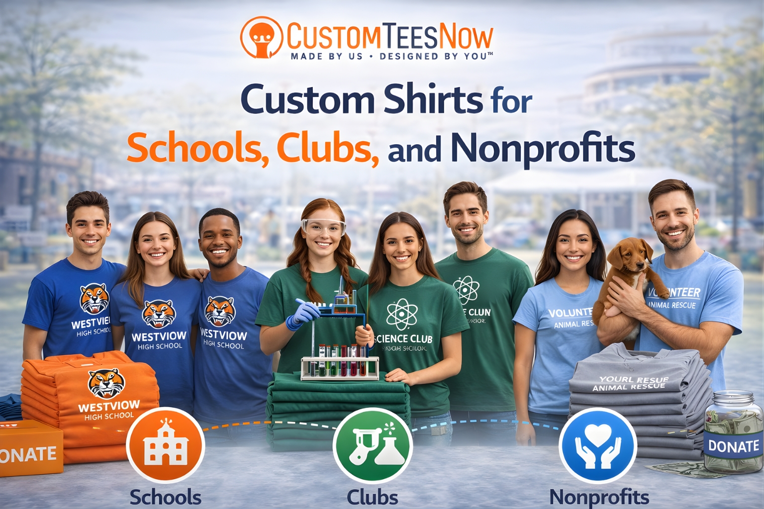 Custom Shirts for Schools, Clubs, and Nonprofits