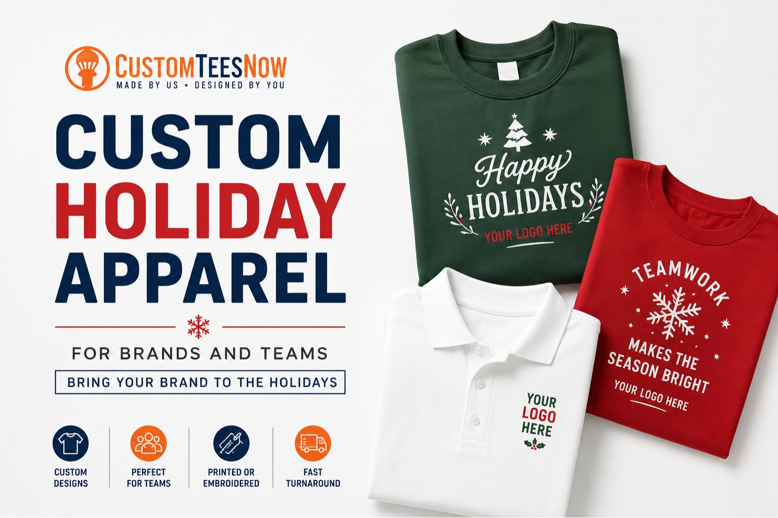 Custom Holiday Apparel for Brands and Teams