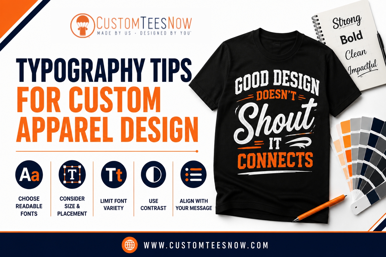 typography for t-shirts